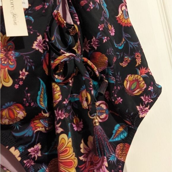 Nanette Lepore Val V-Neck One Piece Swimsuit Swim - Picture 9 of 10